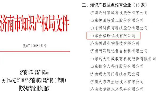 manbet为知识产权试点培育企业